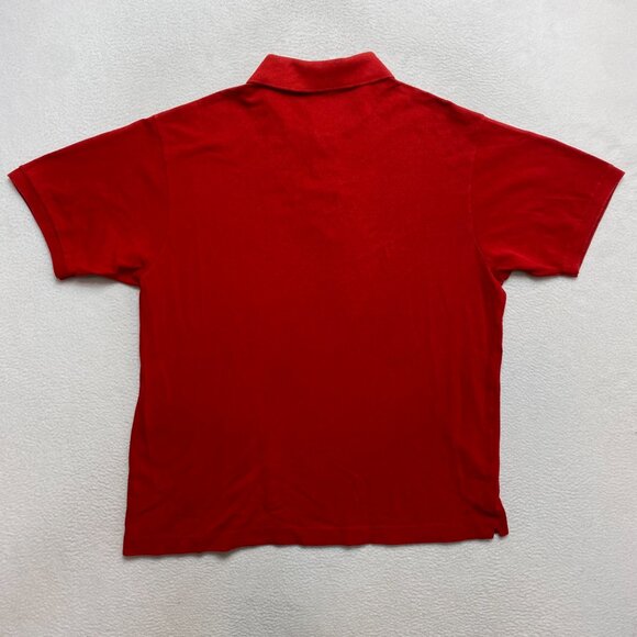 Lacoste Polo Shirt Mens 6 Red Short Sleeve Pique - Picture 9 of 12